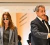 Carla Bruni-Sarkozy et Nicolas Sarkozy arrivant au dernier jour du procès du financement libyen de l'ancien président : ses avocats de l’ancien président vont plaider la relaxe, au tribunal de Paris