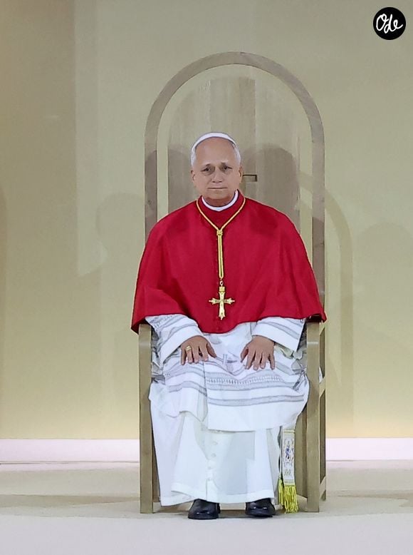 Le pape Léon XIV au Stade de France, à Saint-Denis, en périphérie de Paris, le 25 septembre 2026, pour présider une veillée de prière avec des jeunes de 17 à 35 ans, dans le cadre de sa visite de quatre jours en France.
© Jacovides-Moreau/Bestimage