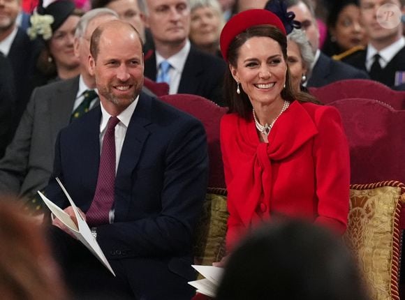 Le prince William, prince de Galles, et Catherine (Kate) Middleton, princesse de Galles - La famille royale d'Angleterre célèbre le 76ème Commonwealth Day à l'abbaye de Westminster à Londres le 10 mars 2025. © Julien Burton / Bestimage