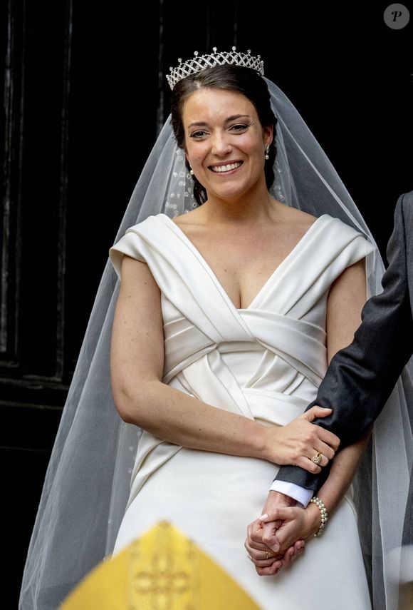 Princesse Alexandra - Mariage de la princesse Alexandra de Luxembourg et Nicolas Bagory à l’église Saint-Trophyme de Bormes-les-Mimosas. Le 29 avril 2023. © Dana Press / Bestimage