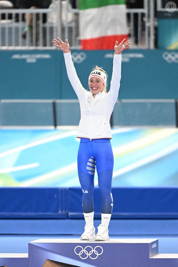 Lollobrigada Francesca en patinage de vitesse, Jeux Olympiques d'hiver Milano-Cortina 2026 à Milan, Italie, 07 février 2026. Photo par IPA Sport/ABACA