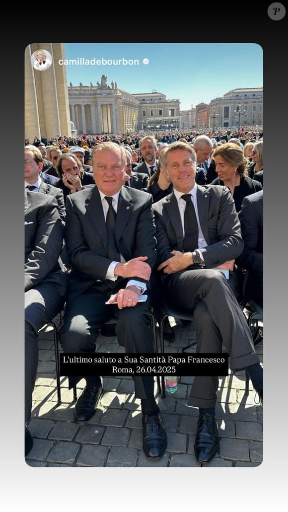 Le prince Emmanuel-Philibert de Savoie et le prince Charles de Bourbon des Deux-Siciles lors des funérailles du Pape François