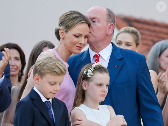 Prince Albert II de Monaco, Princesse Gabriella de Monaco, Princesse Charlène de Monaco, Prince Jacques de Monaco le 19 juillet 2025 ©Claudia Albuquerque / Bestimage