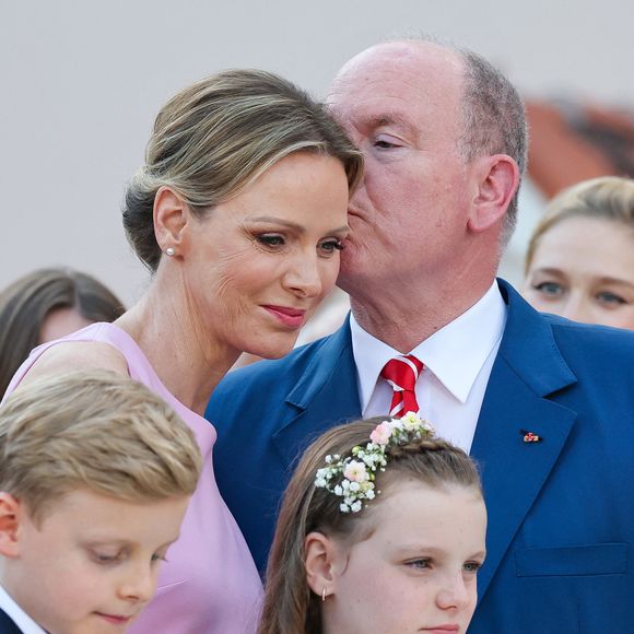 Prince Albert II de Monaco, Princesse Gabriella de Monaco, Princesse Charlène de Monaco, Prince Jacques de Monaco le 19 juillet 2025 ©Claudia Albuquerque / Bestimage