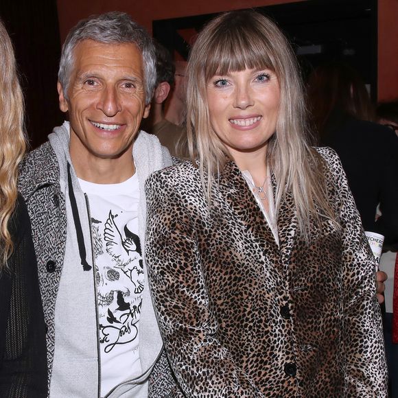 Exclusif - Nagui et sa femme Mélanie Page - Coulisses du XVème gala pour la Fondation Recherche Alzheimer à l'Olympia à Paris le 14 mars 2022. © Bertrand Rindoff/Bestimage