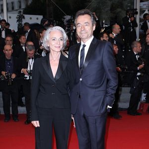 Michel Denisot et sa femme Martine Patier lors de la montée des marches du film "Thérèse Desqueroux" pour la cérémonie de clôture du 65e festival de Cannes, le 27 mai 2012. Crédit Jacovides Borde Moreau / Bestimage