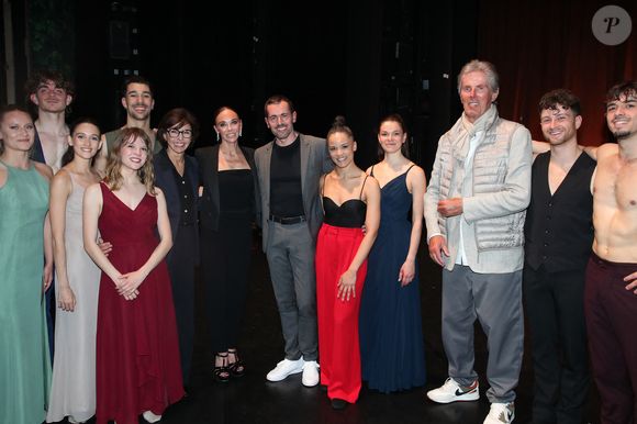 Exclusif - Rachida Dati (Ministre de la Culture), Alexandra Cardinale (Productrice du Ballet), Julien Lestel (Chorégraphe du Ballet), Dominique Desseigne et la troupe - Célébrités assistent à la générale du Ballet "Carmen" au théâtre Libre à Paris le 9 avril 2025. © Bertrand Rindoff/Bestimage