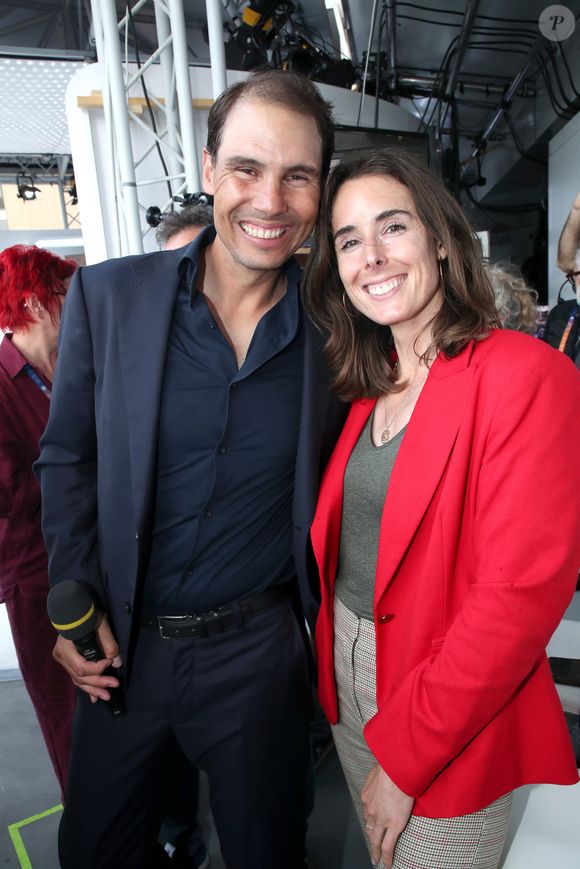 Exclusif - Rafael Nadal et Alizé Cornet - Plateau de France Télévision durant l’Hommage à Rafael Nadal et à ses 14 victoires sur la terre battue de Roland Garros lors des Internationaux de France de Tennis de Roland Garros 2025 - Jour 01 à Paris le 25 Mai 2025. 

© Bertrand Rindoff / Bestimage