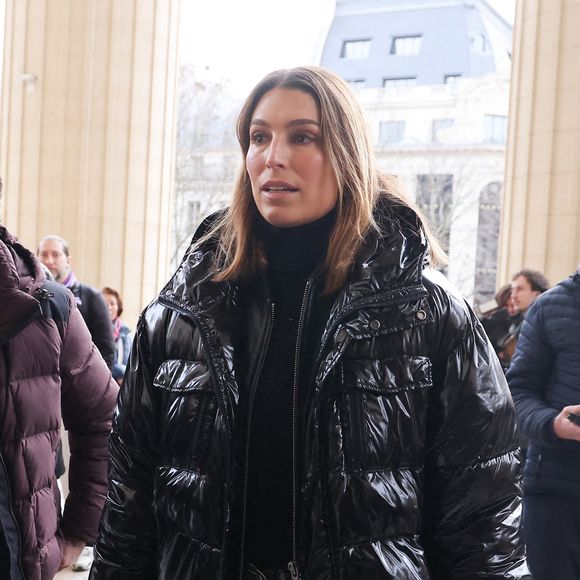 Laury Thilleman - Arrivée à la cérémonie religieuse en hommage à Rolland Courbis à l’église de la Madeleine à Paris, en France, le 14 janvier 2026. © Jacovides-Moreau/Bestimage