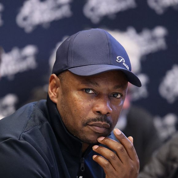 MC Solaar - Conférence de presse de la nouvelle édition du Foot-Concert organisé par le Réseau A.Ma.N.D./Huntington Avenir à la LDLC Arena à Lyon le 11 Novembre 2024. Cet événement solidaire unique en France rassemble le sport et la musique pour lutter contre les maladies neurodégénératives. © Dominique Jacovides/Bestimage