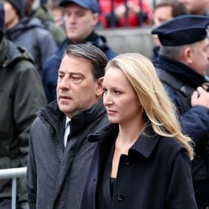 Marion Maréchal, Samuel Maréchal -  Arrivées à l'hommage à Jean-Marie Le Pen en l’église Notre-Dame du Val-de-Grâce à Paris le 16 janvier 2025.

© Cyril Moreau / Bestimage