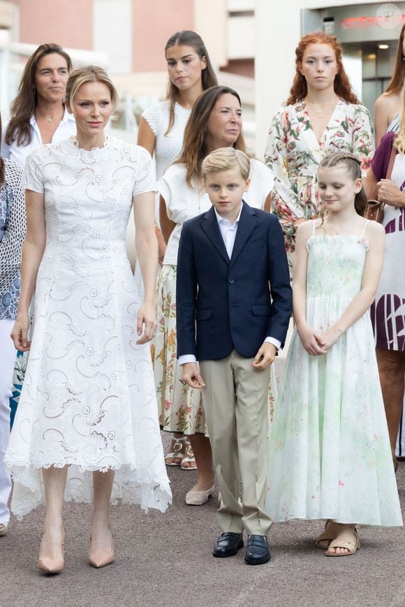 La famille princière de Monaco lors du traditionnel Pique Nique des Monégasques "U Cavagnetu" dans le Parc Princesse Antoinette à Monaco, le 6 septembre 2025 © Olivier Huitel/Pool Monaco/Bestimage