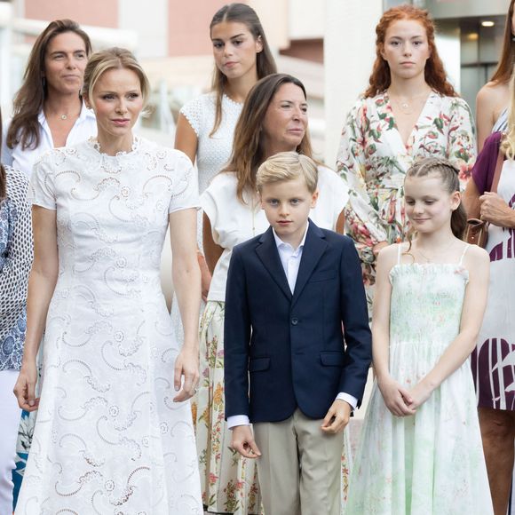 La famille princière de Monaco lors du traditionnel Pique Nique des Monégasques "U Cavagnetu" dans le Parc Princesse Antoinette à Monaco, le 6 septembre 2025 © Olivier Huitel/Pool Monaco/Bestimage