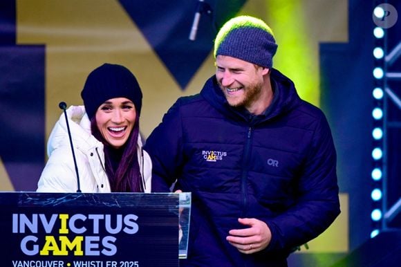 Le prince Harry et Meghan Markle lors des "Invictus Games Vancouver Whistler 2025" au Canada le 10 février 2025, © Backgrid USA / Bestimage
