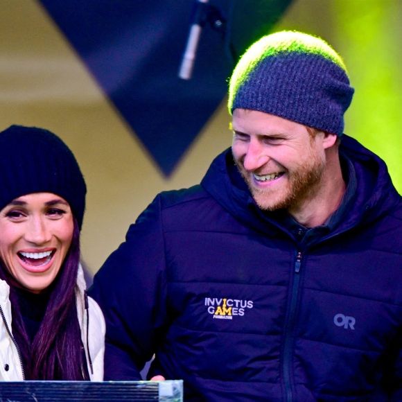 Le prince Harry et Meghan Markle lors des "Invictus Games Vancouver Whistler 2025" au Canada le 10 février 2025, © Backgrid USA / Bestimage