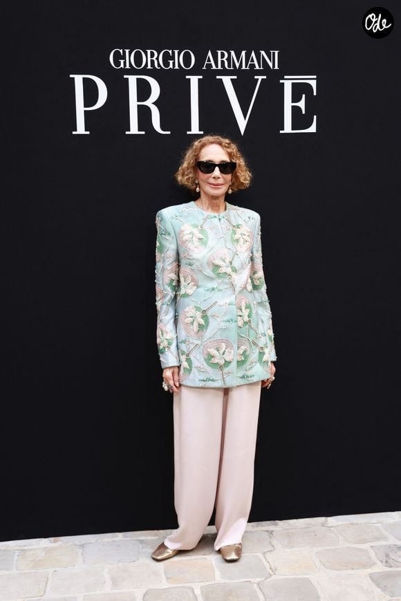 Marisa Berenson au défilé Giorgio Armani Privé "Collection Haute Couture Automne/Hiver 2026-2027" lors de la Fashion Week de Paris, le 7 juillet 2026