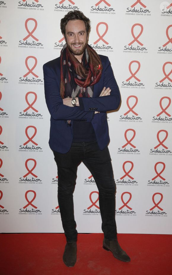 Adrien Rohard posant lors d'un photocall pour la soirée de lancement du Sidaction 2016 qui s'est tenue au Musée du quai Branly à Paris, France le 07 mars 2016. Photo by Jerome Domine/ABACAPRESS.COM