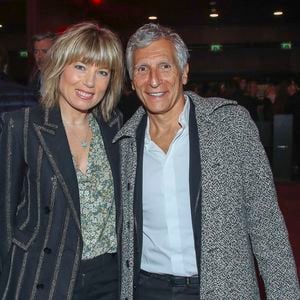Nagui et sa femme Mélanie Page - Backstage du Gala de la Fondation Recherche Alzheimer placée sous le signe de l'émotion et du partage avec un concert unique sur le thème "2 générations chantent pour la 3ème" à l'Olympia à Paris le 17 mars 2025. © Olivier Borde - Bertrand Rindoff/Bestimage