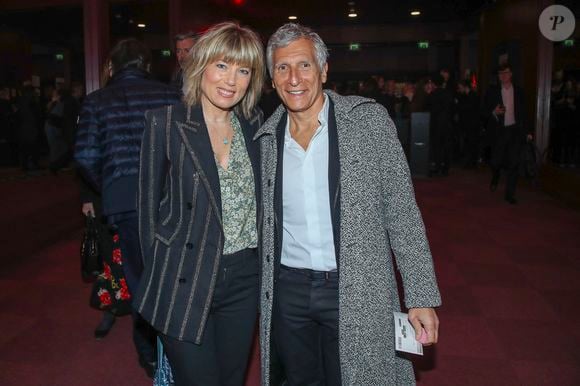 Nagui et sa femme Mélanie Page - Backstage du Gala de la Fondation Recherche Alzheimer placée sous le signe de l'émotion et du partage avec un concert unique sur le thème "2 générations chantent pour la 3ème" à l'Olympia à Paris le 17 mars 2025. © Olivier Borde - Bertrand Rindoff/Bestimage