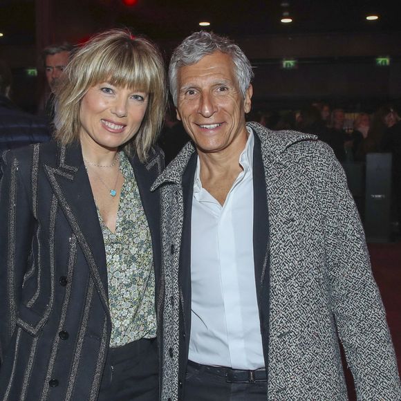 Nagui et sa femme Mélanie Page - Backstage du Gala de la Fondation Recherche Alzheimer placée sous le signe de l'émotion et du partage avec un concert unique sur le thème "2 générations chantent pour la 3ème" à l'Olympia à Paris le 17 mars 2025. © Olivier Borde - Bertrand Rindoff/Bestimage