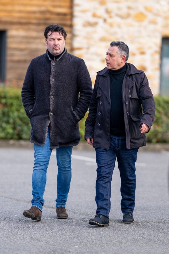Jean-Pierre Danel aux obsèques du chanteur Herbert Léonard au crématorium de Saint-Fargeau-Ponthierry, France, le 12 mars 2025. © Bestimage