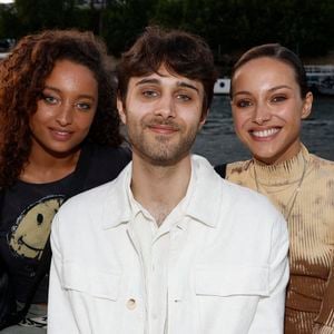 Exclusif - Jenaye Noah et Eleejah Noah avec leur frère Tomathy Stewart-Whyte lors de la soirée d'anniversaire de Joalukas Noah, fils de Yannick Noah et Isabelle Camus, pour ses 18 ans à Paris le 10 juin 2022. © Cyril Moreau / Bestimage