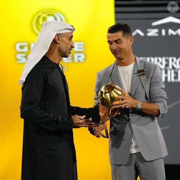 Cristiano Ronaldo lors de la cérémonie des Globe Soccer Awards organisée à Dubaï le 27 décembre 2024.