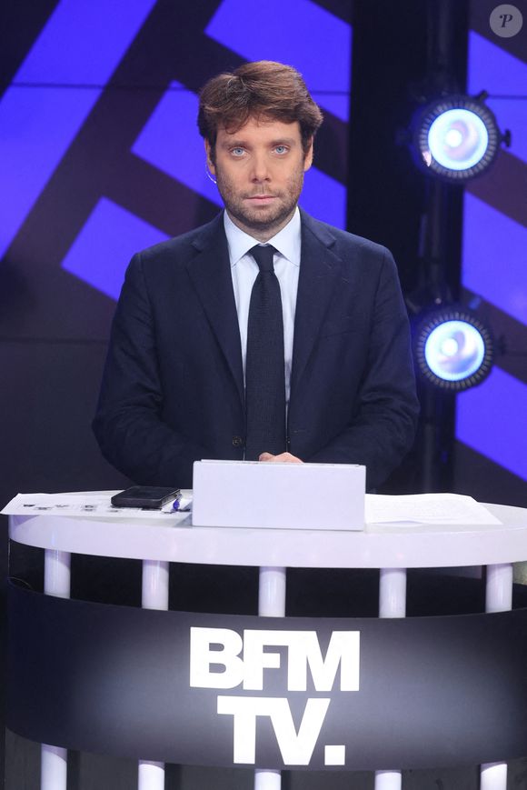 Exclusif - Benjamin Duhamel apparaît pour une interview sur BFM TV à Paris, France, le 10 décembre 2024. Photo by Jerome Dominé/ABACAPRESS.COM