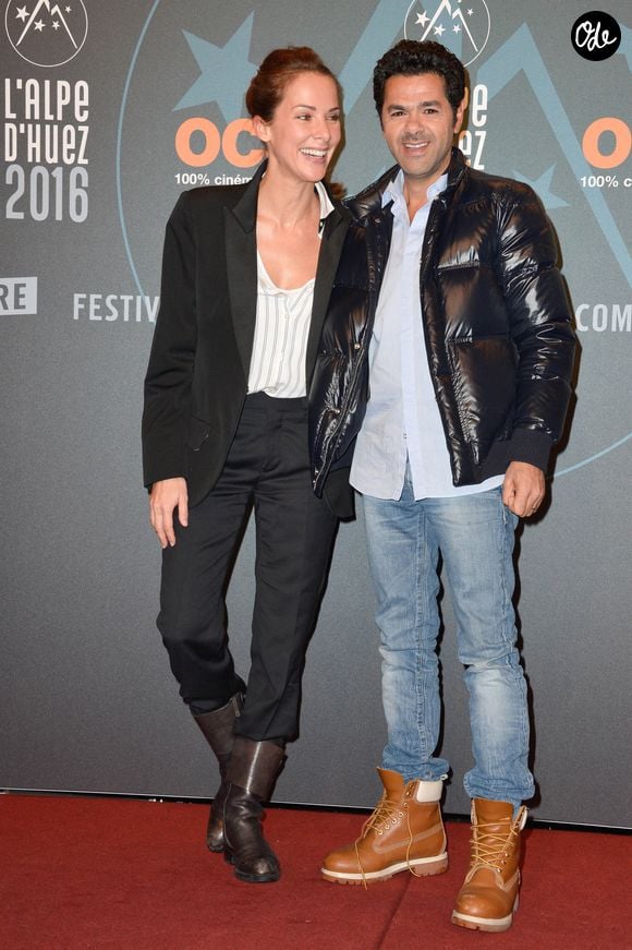 Jamel Debbouze et son épouse Melissa Theuriau assistent à la cérémonie de clôture du 19e Festival du film d'humour de l'Alpe d'Huez, à l'Alpe d'Huez, en France, le 16 janvier 2016. Photo de Julien Reynaud/Aps-Medias/Abaca