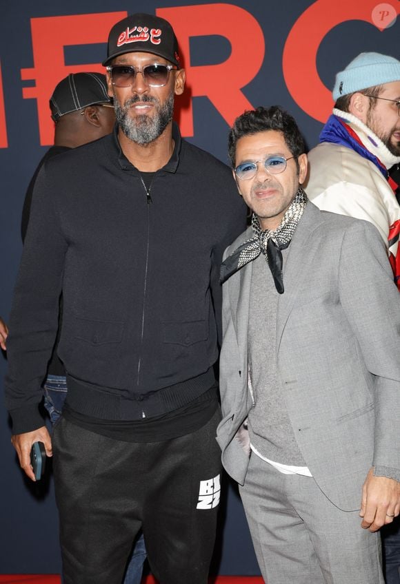 Nicolas Anelka et Jamel Debbouze - Première du film "Mercato" au cinéma "Le Grand Rex" à Paris, le 17 février 2025.
© Guirec Coadic/Bestimage
