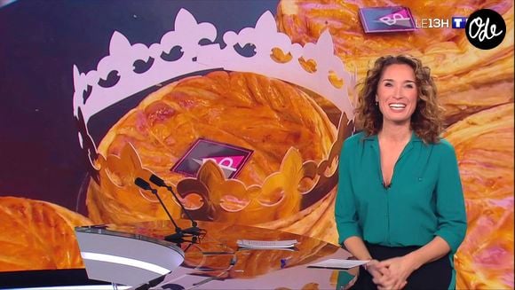 Illustration du premier journal télévisé de 13 h présenté par Marie-Sophie Lacarrau et diffusé en direct sur TF1, Paris, le 4 janvier 2020