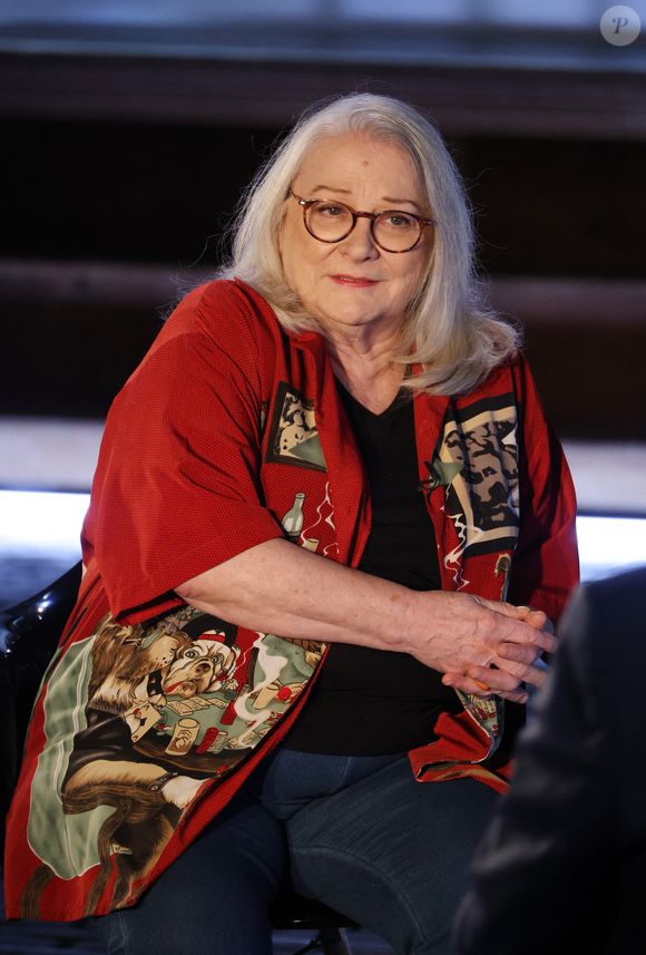 Josiane Balasko lors de l'enregistrement de l'émission "Animaux Stars", présentée par B.Montiel et diffusée le 3 mai 2025 sur la chaîne Animaux. Paris, le 17 février 2025.
© Denis Guigenbourg / Bestimage