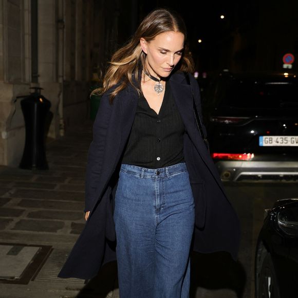 Natalie Portman sort de la soirée LVMH à l'hôtel La Réserve à Paris.

©Bestimage