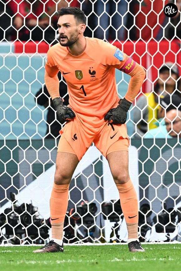 Hugo Lloris au match de demi-finale opposant la France au Maroc lors de la Coupe du Monde 2022 au stade Al-Bayt, à Doha, Qatar, le 14 décembre 2022. La France a gagné 2-0. © Philippe Perusseau/Bestimage