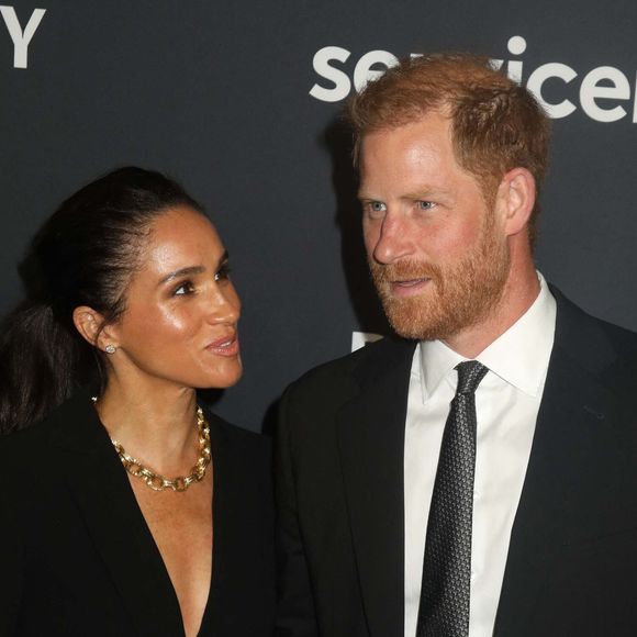 Le prince Harry, duc de Sussex et Meghan Markle, duchesse de Sussex, lors du 3ème gala annuel du projet "Healthy Minds" aux Spring Studios à New York, le 9 octobre 2025.