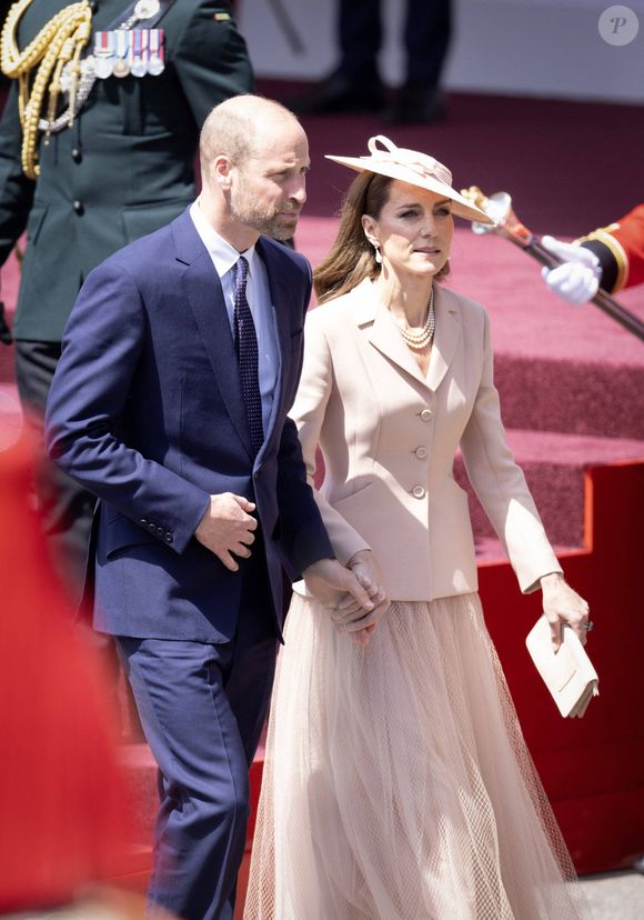 Le prince William (Le prince William, prince de Galles), la princesse Catherine (Catherine "Kate" Middleton, princesse de Galles), Visite d'État du couple présidentiel français en Grande-Bretagne, Jour 1, à Windsor, Berkshire, Grande-Bretagne, 8 juillet 2025.
©Dana Press / Bestimage