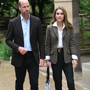 Le Prince et la Princesse de Galles lors de leur visite des jardins nouvellement transformés du Natural History Museum à Londres, et rencontrent des enfants et des jeunes qui participent à des programmes d'apprentissage qui les mettent en contact avec la nature et stimulent la biodiversité dans les zones urbaines. Jeudi 4 septembre 2025.  Photo par Eddie Mulholland/Daily Telegraph/PA Wire/ABACAPRESS.COM