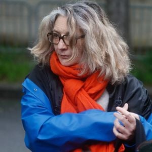 Corinne Masiero - Arrivées à l'enregistrement de l'émission Vivement dimanche au studio Gabriel à Paris, France, le 17 avril 2024, diffusée le 28 avril 2024 sur France 3. © Christophe Clovis/Bestimage