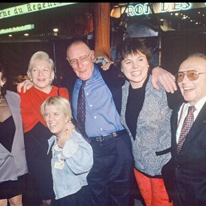 Rendez-vous avec "les filles" Mimie Mathy, Michèle Bernier et Isabelle de Botton en 1991 avec Line Renaud et Loulou Gasté ©AGENCE / BESTIMAGE
