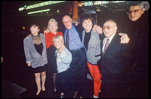 Rendez-vous avec "les filles" Mimie Mathy, Michèle Bernier et Isabelle de Botton en 1991 avec Line Renaud et Loulou Gasté ©AGENCE / BESTIMAGE