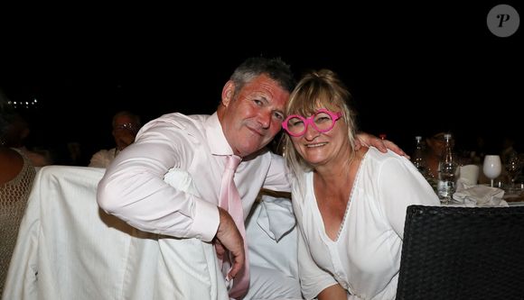 Exclusif - Soirée du mariage de Christine Bravo et Stéphane Bachot sur la plage du restaurant Marinella à l'Ile Rousse en Corse le 11 Juin 2022 © Dominique Jacovides / Bestimage