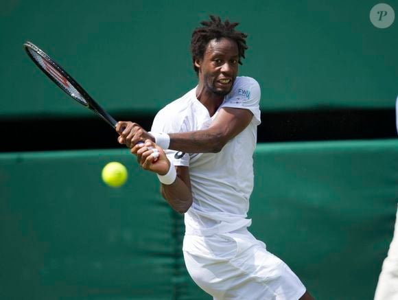Gaël Monfils lors du tournoi de tennis de Wimbledon à Londres, Royaume Uni, le 6 juillet 2017.