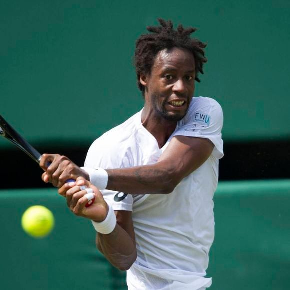 Gaël Monfils lors du tournoi de tennis de Wimbledon à Londres, Royaume Uni, le 6 juillet 2017.