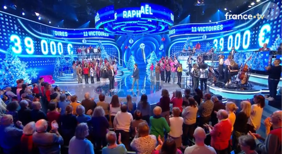 Raphaël, Maestro de N'oubliez pas les paroles - capture d'écran France 2