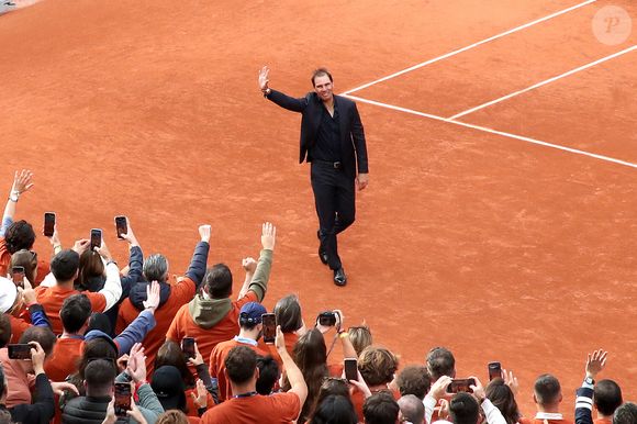 Hommage à Rafael Nadal et à ses 14 victoires sur la terre battue de Roland Garros lors des Internationaux de France de Tennis de Roland Garros 2025 - Jour 01 à Paris le 25 Mai 2025. 

© Bertrand Rindoff / Bestimage