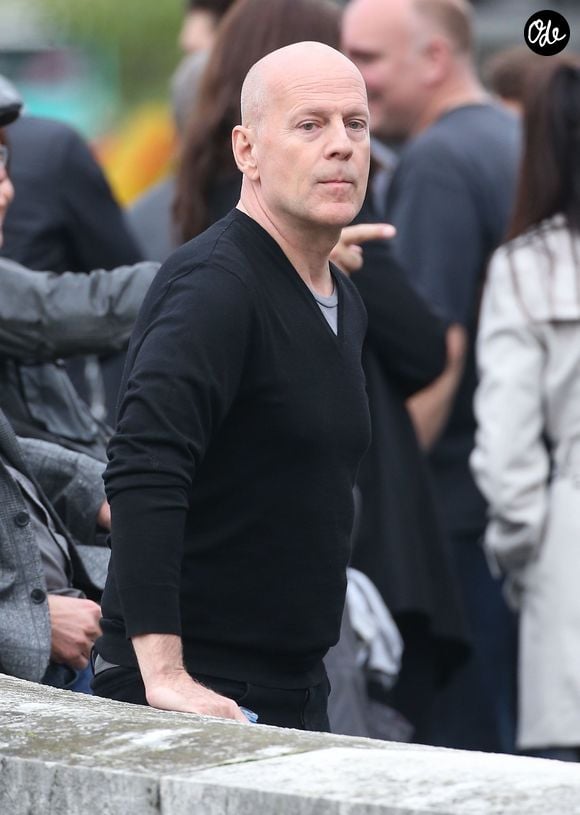 Bruce Willis - Tournage du film "Red 2" a Paris. Le 11 Octobre 2012 BORDENAVE-MOREAU / BESTIMAGE