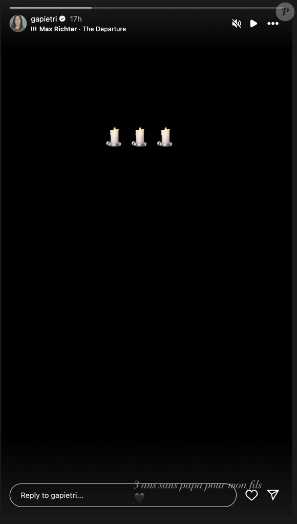 En story Instagram, ce samedi 18 janvier 2025, Gaëlle Pietri a partagé une publication bouleversante, dans laquelle on peut lire : "Trois ans sans papa pour mon fils".