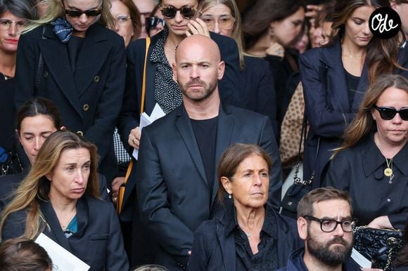 Franck Gastambide, guest Sortie des obsèques de Mathilde Favier en l'église Saint-Sulpice à Paris le 31 aout 2026. © Dominique Jacovides-Cyril Moreau/Bestimage