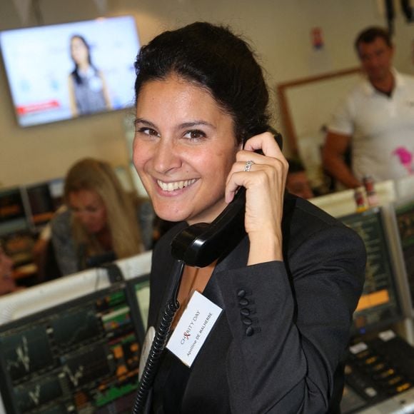 Apolline de Malherbe participant à la 15e journée caritative d'Aurel BGC pour honorer la mémoire des 658 employés de BGC tués au WTC le 11 septembre 2001, tenue au siège d'Aurel BGC, rue Richelieu à Paris, France, le 11 septembre 2019. Photo by Jerome Domine/ABACAPRESS.COM