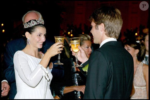 Mariage du prince Emmanuel-Philibert de Savoie et de Clotilde Courau à la basilique Sainte-Marie-des-Anges à Rome le 25 septembre 2003 © AGENCE / BESTIMAGE